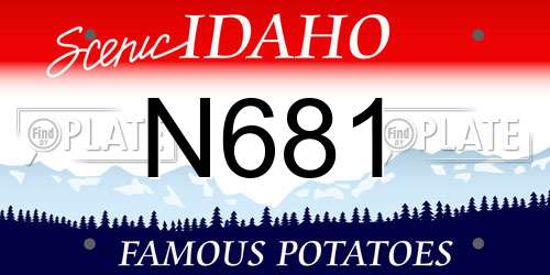 N681 Idaho License Plate