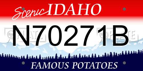 N70271B Idaho License Plate