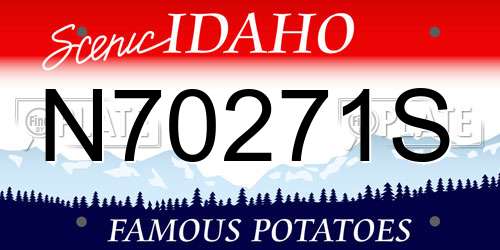 N70271S Idaho License Plate