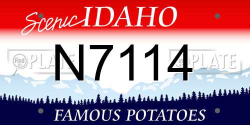 N7114 Idaho License Plate