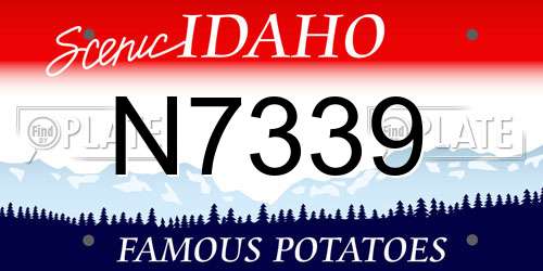 N7339 Idaho License Plate