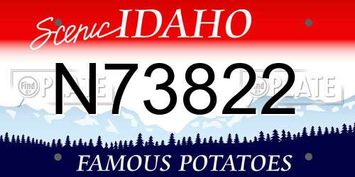 N73822 Idaho License Plate