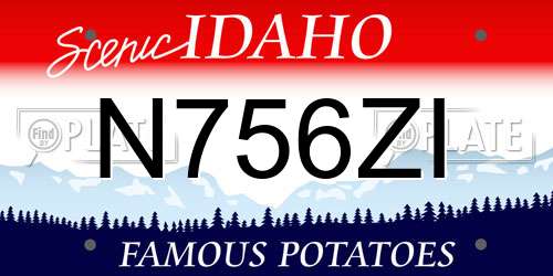 N756ZI Idaho License Plate