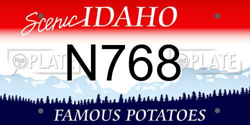 N768 Idaho License Plate