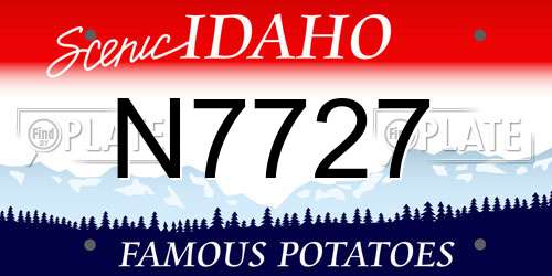 N7727 Idaho License Plate