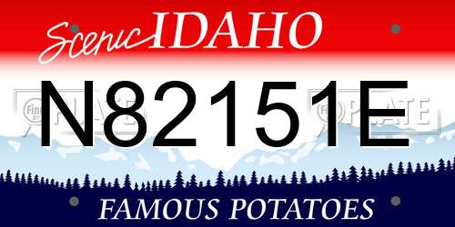 N82151E Idaho License Plate
