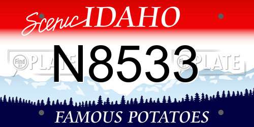 N8533 Idaho License Plate