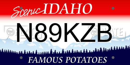 N89KZB Idaho License Plate
