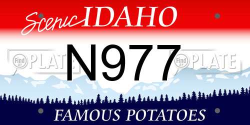 N977 Idaho License Plate