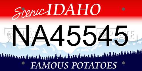 NA45545 Idaho License Plate