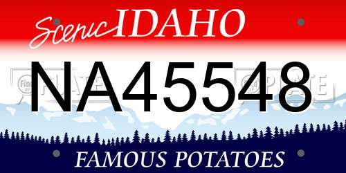 NA45548 Idaho License Plate