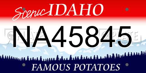 NA45845 Idaho License Plate