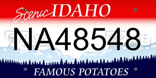 NA48548 Idaho License Plate