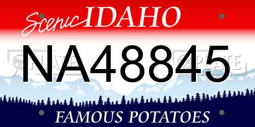 NA48845 Idaho License Plate