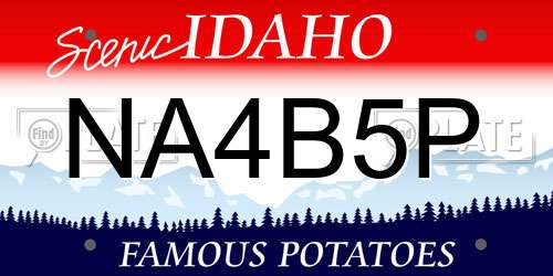 NA4B5P Idaho License Plate