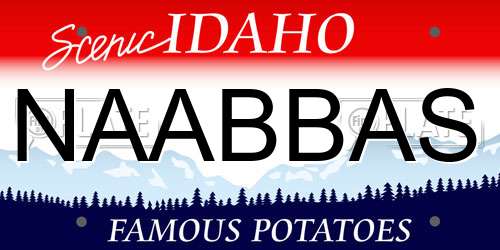 NAABBAS Idaho License Plate