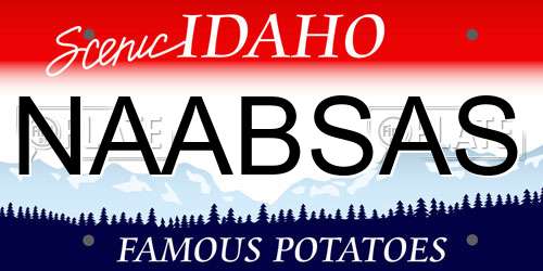 NAABSAS Idaho License Plate