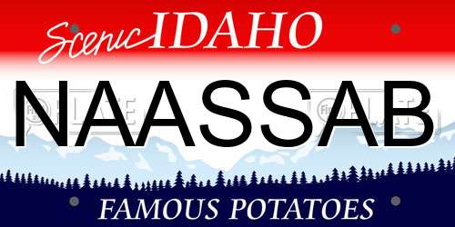 NAASSAB Idaho License Plate