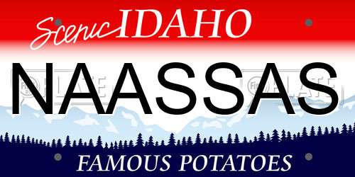 NAASSAS Idaho License Plate