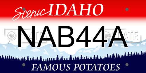 NAB44A Idaho License Plate