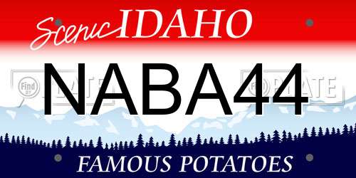 NABA44 Idaho License Plate