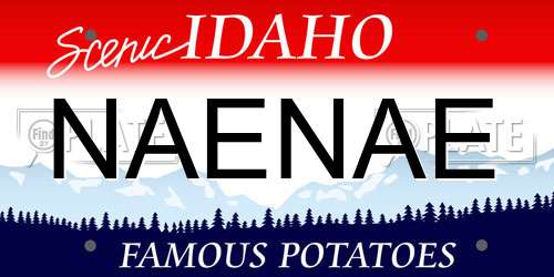 NAENAE Idaho License Plate