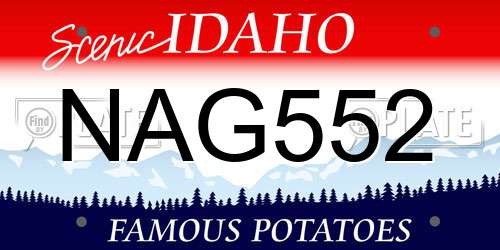 NAG552 Idaho License Plate