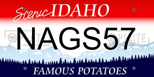 NAGS57 Idaho License Plate