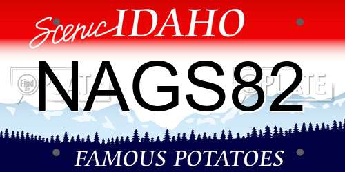 NAGS82 Idaho License Plate