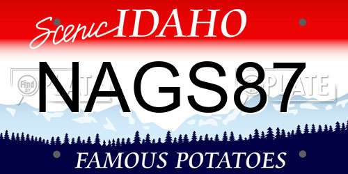 NAGS87 Idaho License Plate