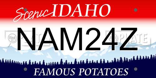 NAM24Z Idaho License Plate