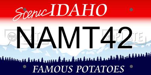 NAMT42 Idaho License Plate