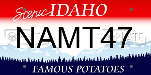 NAMT47 Idaho License Plate