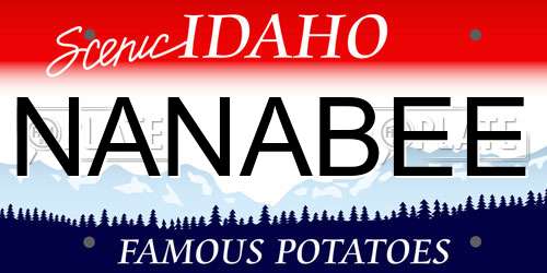 NANABEE Idaho License Plate