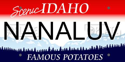 NANALUV Idaho License Plate