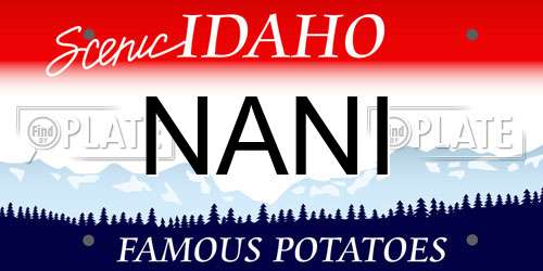 NANI Idaho License Plate