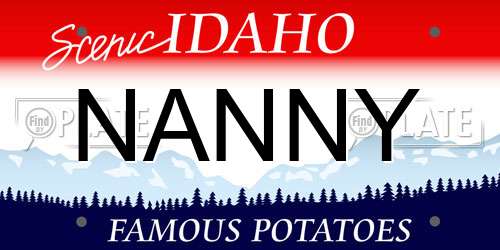 NANNY Idaho License Plate