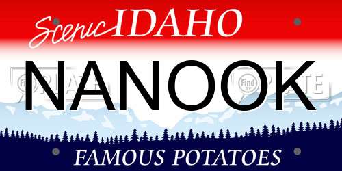 NANOOK Idaho License Plate