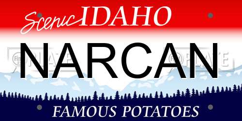 NARCAN Idaho License Plate