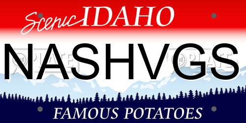 NASHVGS Idaho License Plate