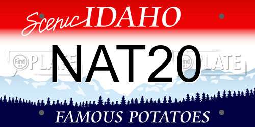 NAT20 Idaho License Plate