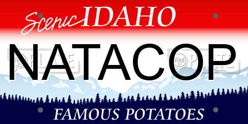 NATACOP Idaho License Plate