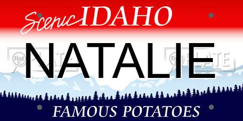 NATALIE Idaho License Plate