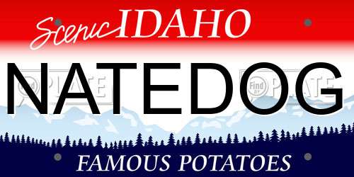 NATEDOG Idaho License Plate