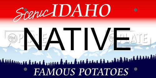 NATIVE Idaho License Plate