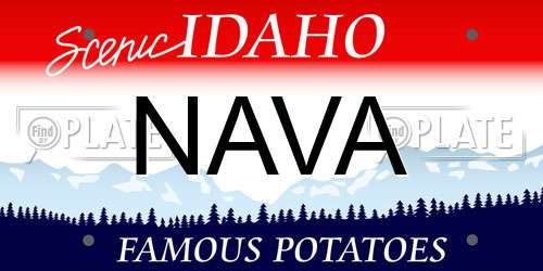 NAVA Idaho License Plate