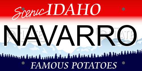 NAVARRO Idaho License Plate