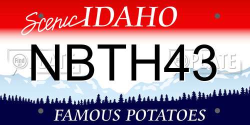 NBTH43 Idaho License Plate