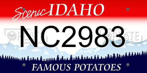 NC2983 Idaho License Plate