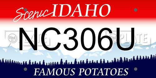 NC306U Idaho License Plate
